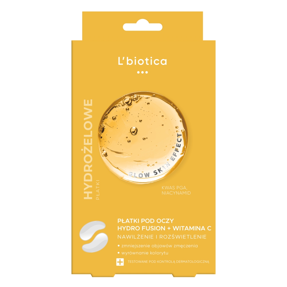 L’biotica PGA Hydro Fusion hydrożelowe płatki pod oczy z witaminą C 2 szt.