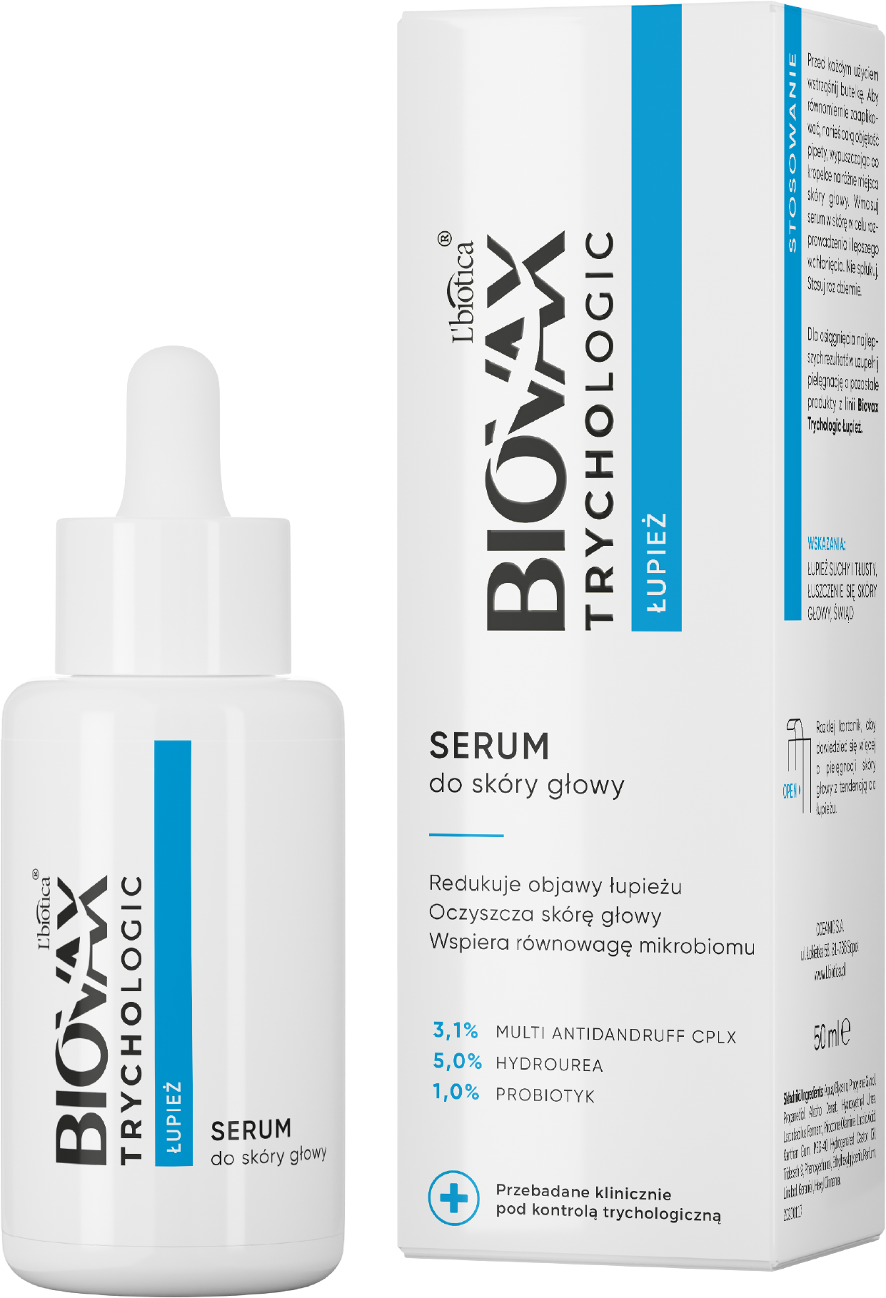 Biovax serum do skóry głowy Trychologic Łupież 50 ml