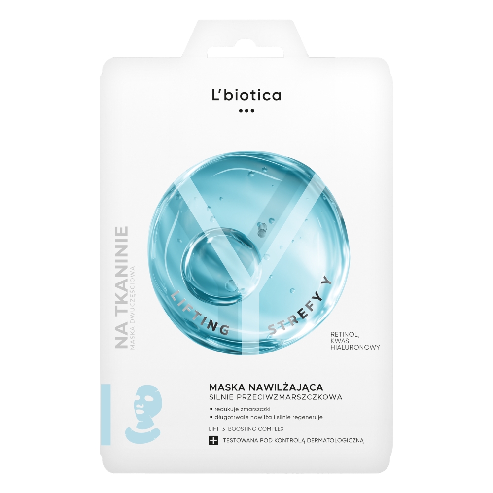 L’biotica Lift Stay nawilżająca maska do twarzy z efektem wygładzenia 1 szt.