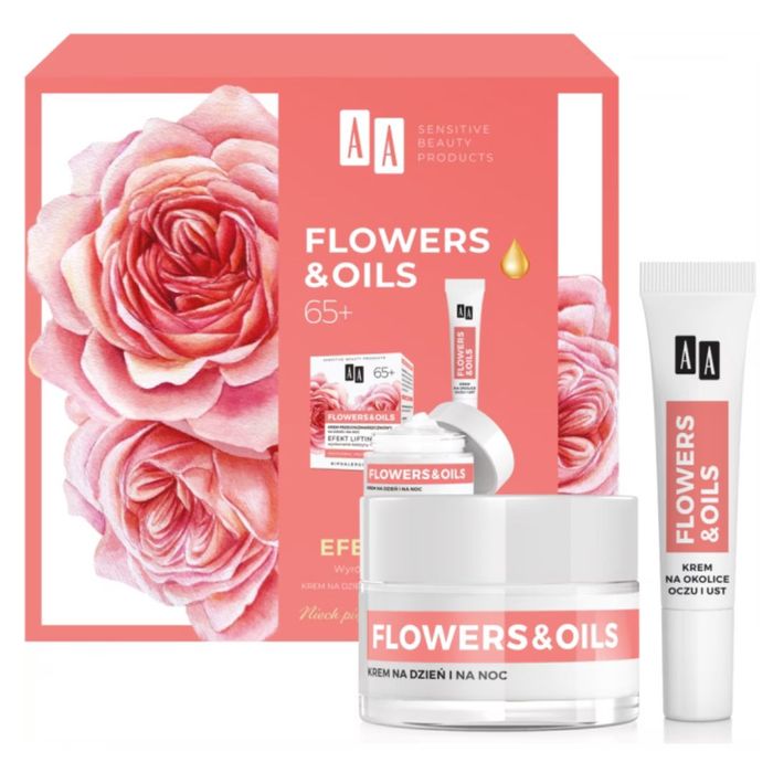 AA zestaw kosmetyków 65+ Flowers&Oils Efekt Liftingu main product photo