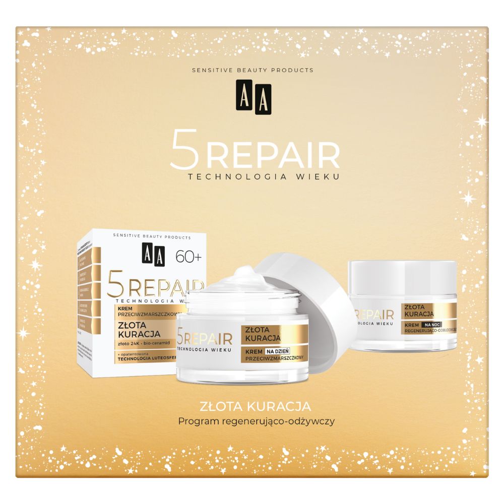 AA Technologia Wieku 5Repair Złota Kuracja 60+ zestaw kosmetyków 1 sztuka