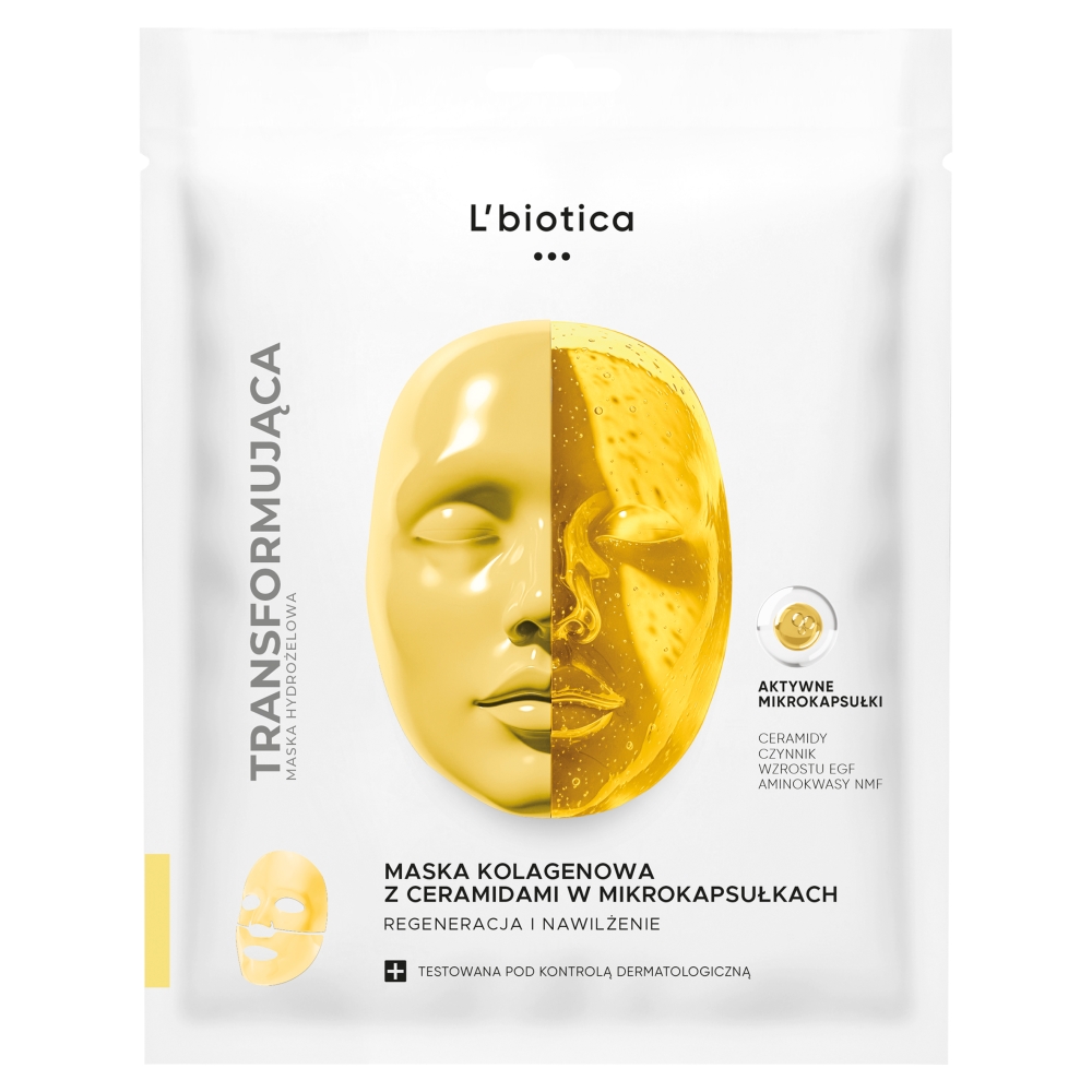 L'biotica maska kolagenowa z ceramidami w mikrokapsułkach 1 sztuka