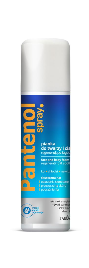  PANTENOL Pianka do twarzy i ciala regenerujaco-lagodzaca 150ml aerozol (10% pantenolu)