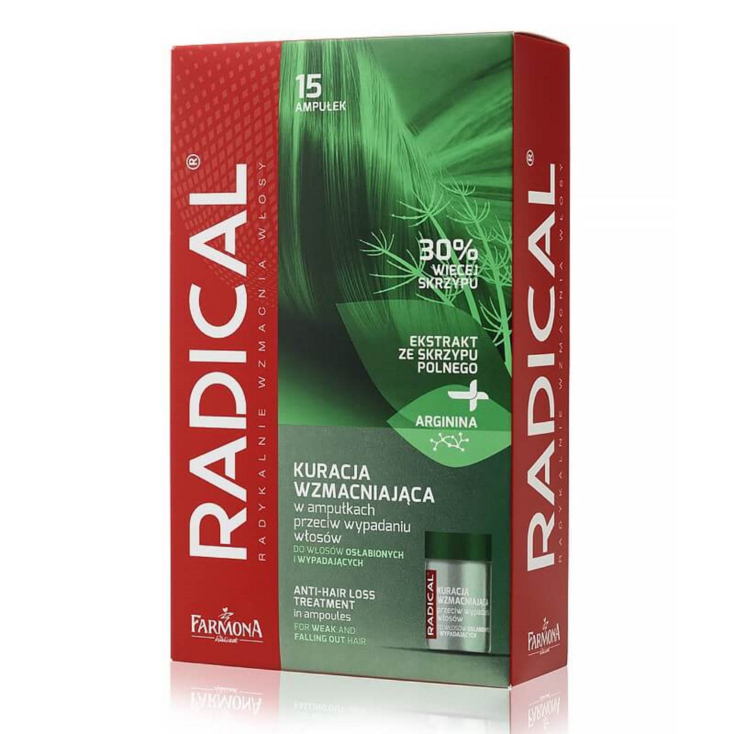RADICAL kuracja wzmacniająca w ampułkach przeciw wypadaniu włosów, 15 ml x 5 ml