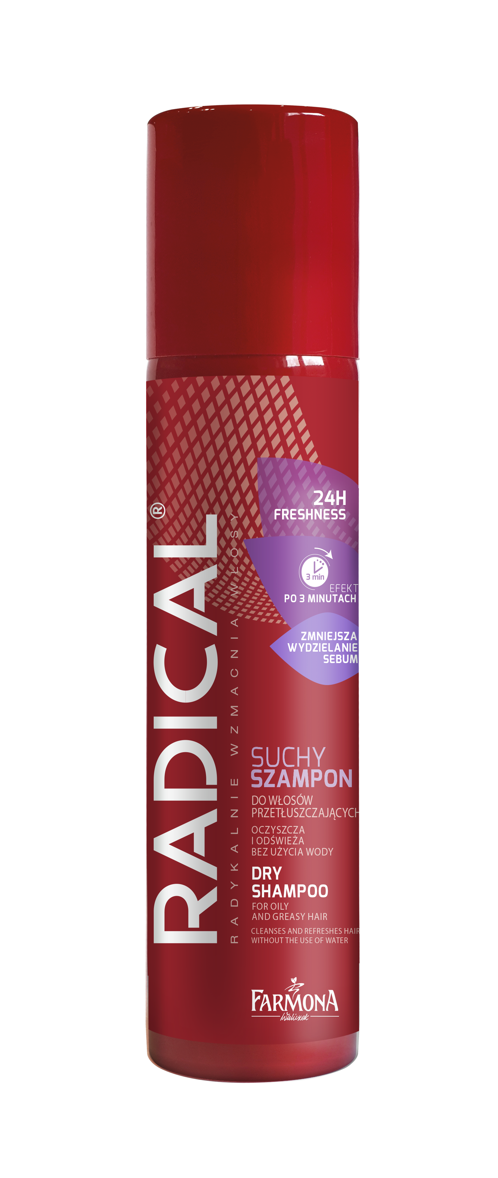 Radical Suchy szampon do włosów przetłuszczających się EXTRA ŚWIEŻOŚĆ, 180 ml
