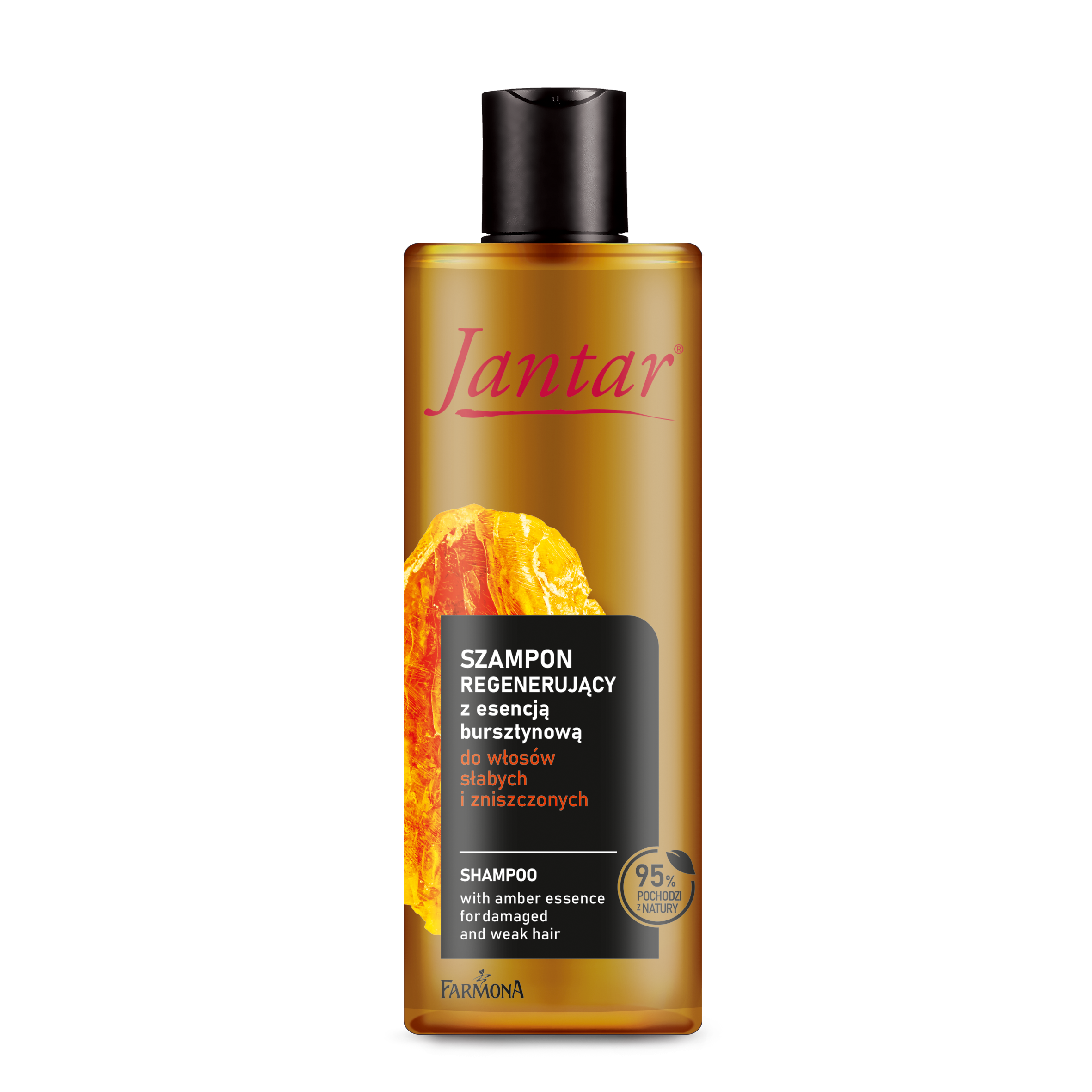 Jantar Szampon regenerujący z esencją bursztynową do włosów zniszczonych, 300 ml