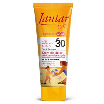  Jantar Sun bursztynowy wodoodporny krem dla dzieci (od 6 miesiąca) z filtrami mineralnymi SPF 30, 50 ml 