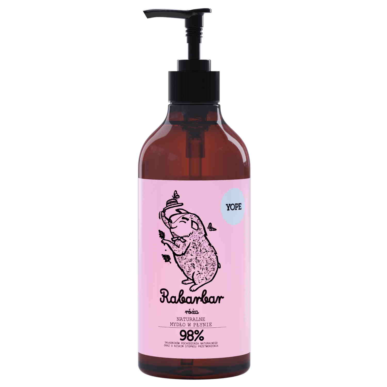 YOPE MYDŁO W PŁYNIE RABARBAR I RÓŻA 500ML