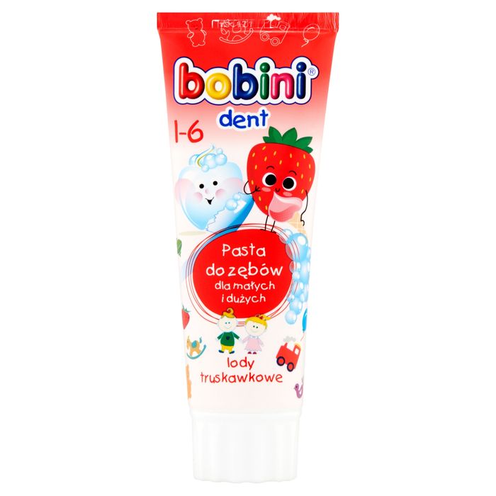 Bobini Dent Pasta do zębów lody truskawkowe 1-6 75 ml main product photo