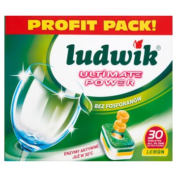 Ludwik Ultimate Power All in one Lemon Tabletki do zmywarek 540 g (30 sztuk)