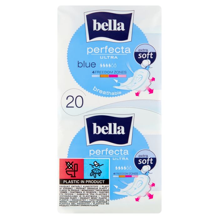 Bella Perfecta Ultra Blue Extra Soft Podpaski higieniczne 20 sztuk main product photo