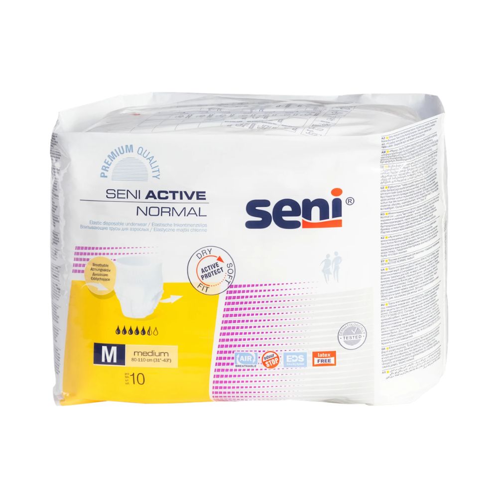 Seni Active Normal elastyczne majtki chłonne medium 10 szt