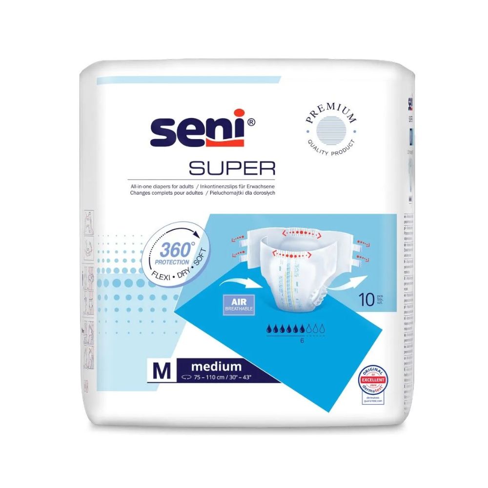 Seni Super pielucho-majtki dla dorosłych Medium 10 szt