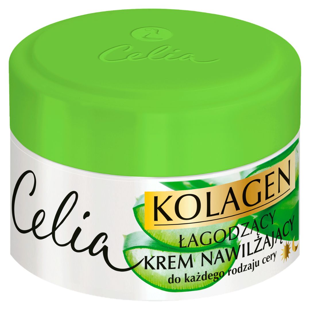Celia Kolagen łagodzący krem do twarzy nawilżający z aloesem 50 ml