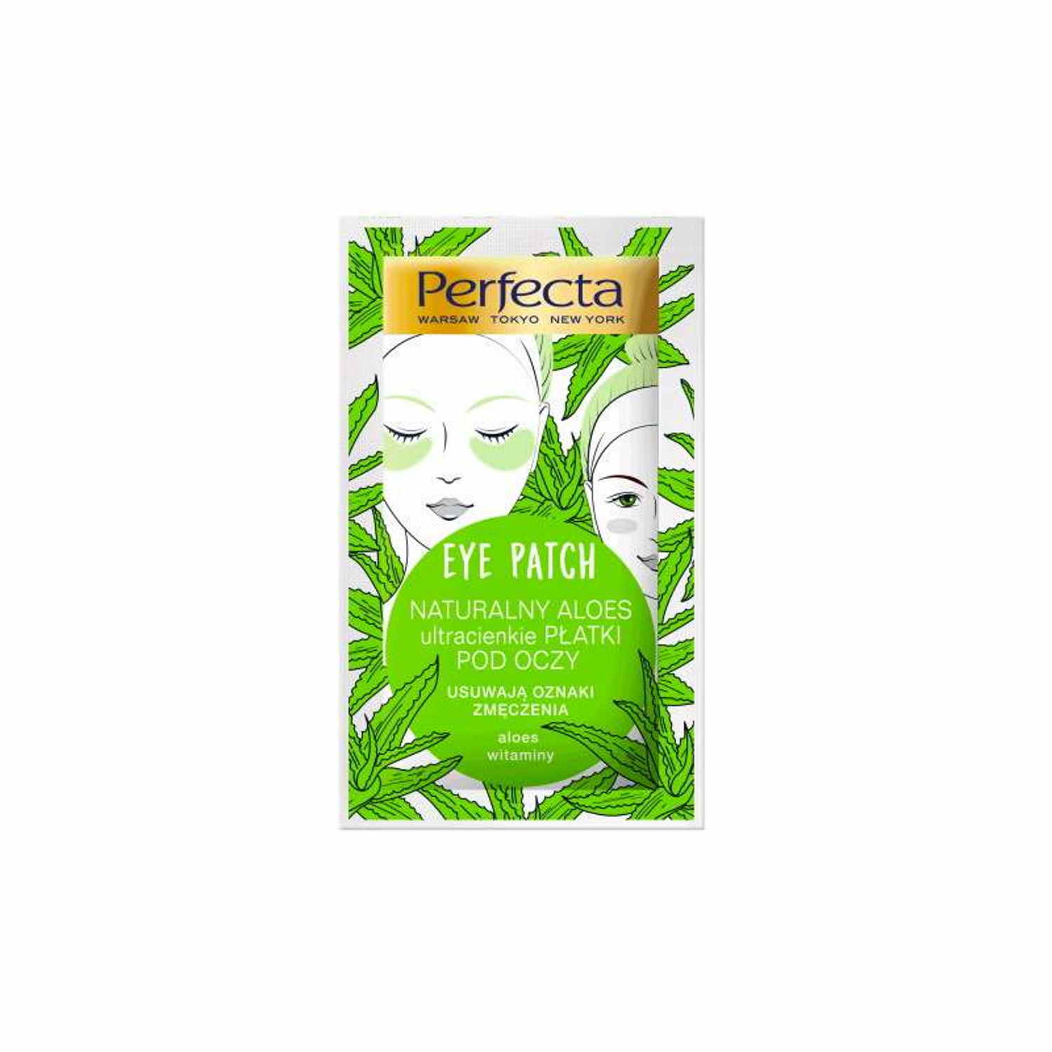  Perfecta Eye Patch, naturalny aloes ultracienkie płatki pod oczy, 2 szt