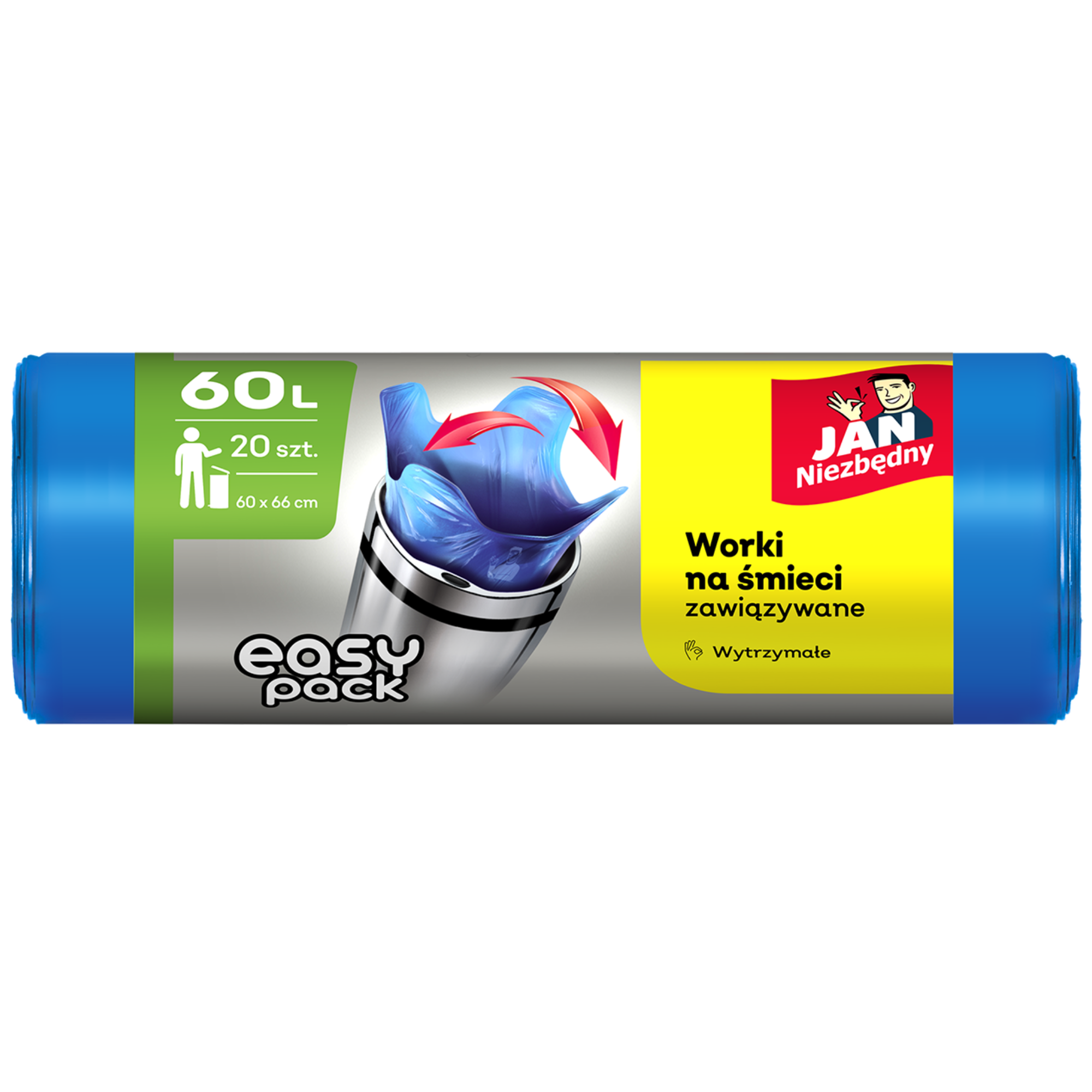 Jan Niezbędny Easy-Pack Worki na śmieci 60 l 20 sztuk