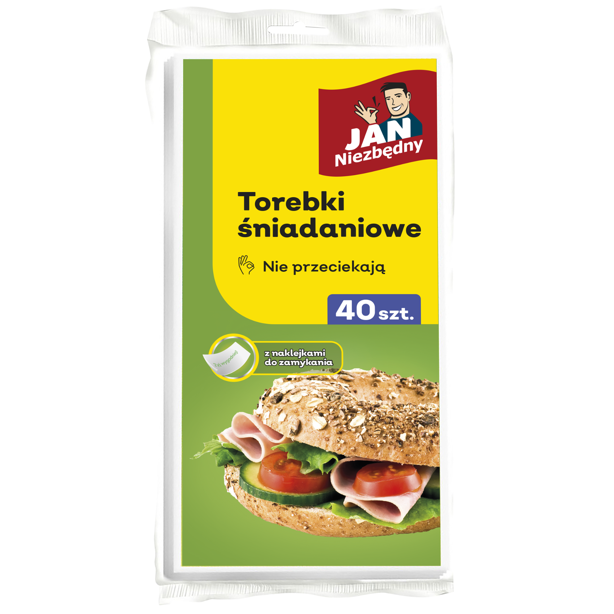 JAN NIEZBĘDNY torebki śniadaniowe 40 sztuk