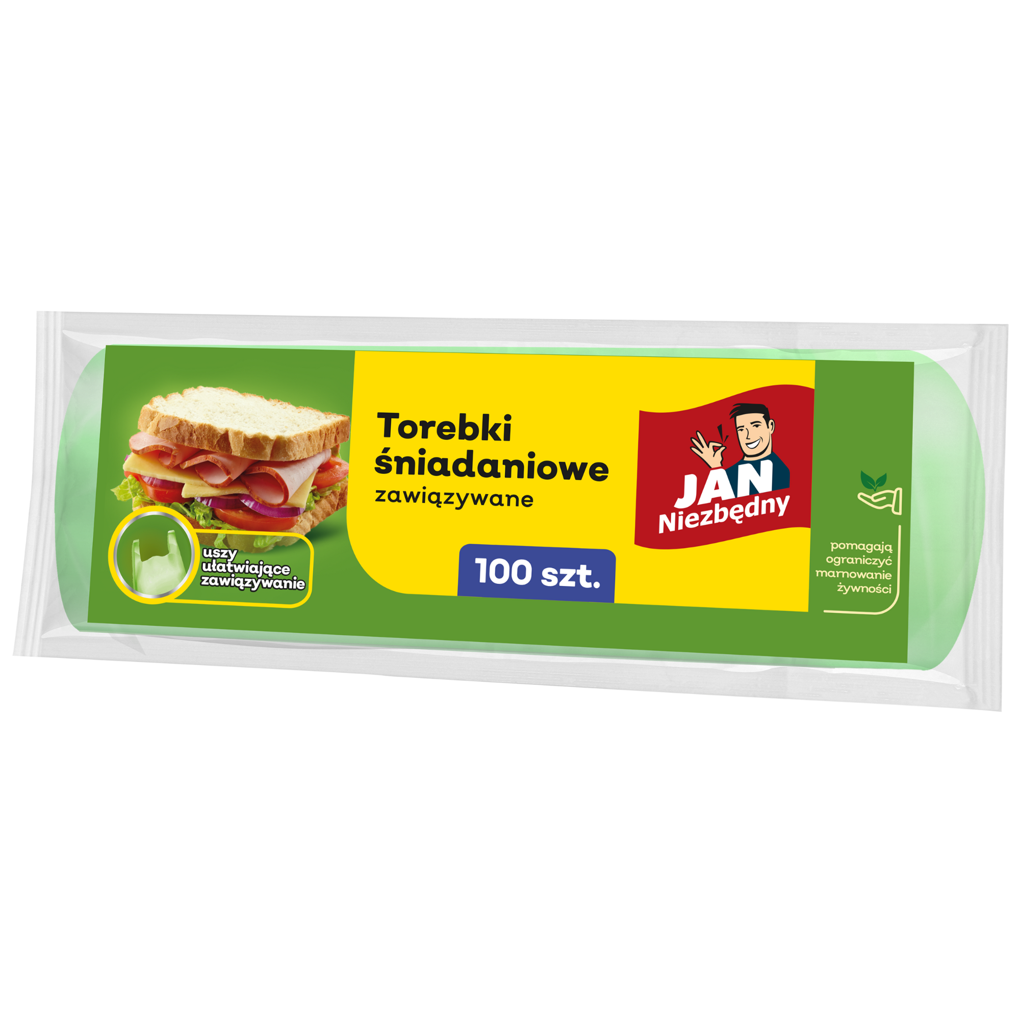 Jan Niezbędny Torebki zawiązywane śniadaniowe 100 sztuk