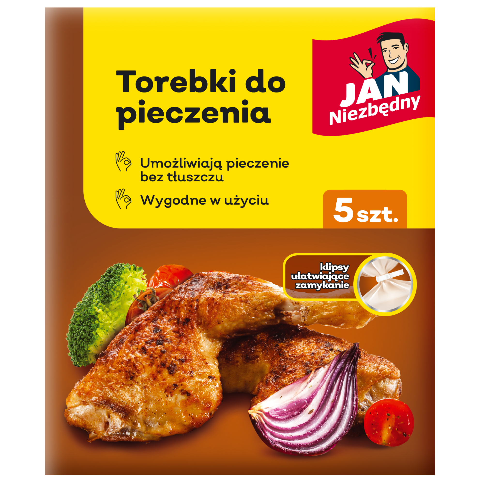 Jan Niezbędny torebki do pieczenia 5 sztuk