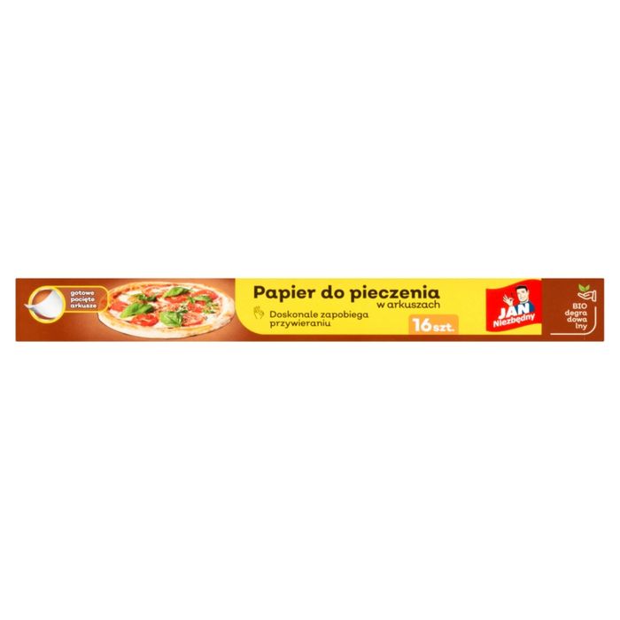JAN NIEZBĘDNY papier do pieczenia w arkuszach 16 sztuk main product photo