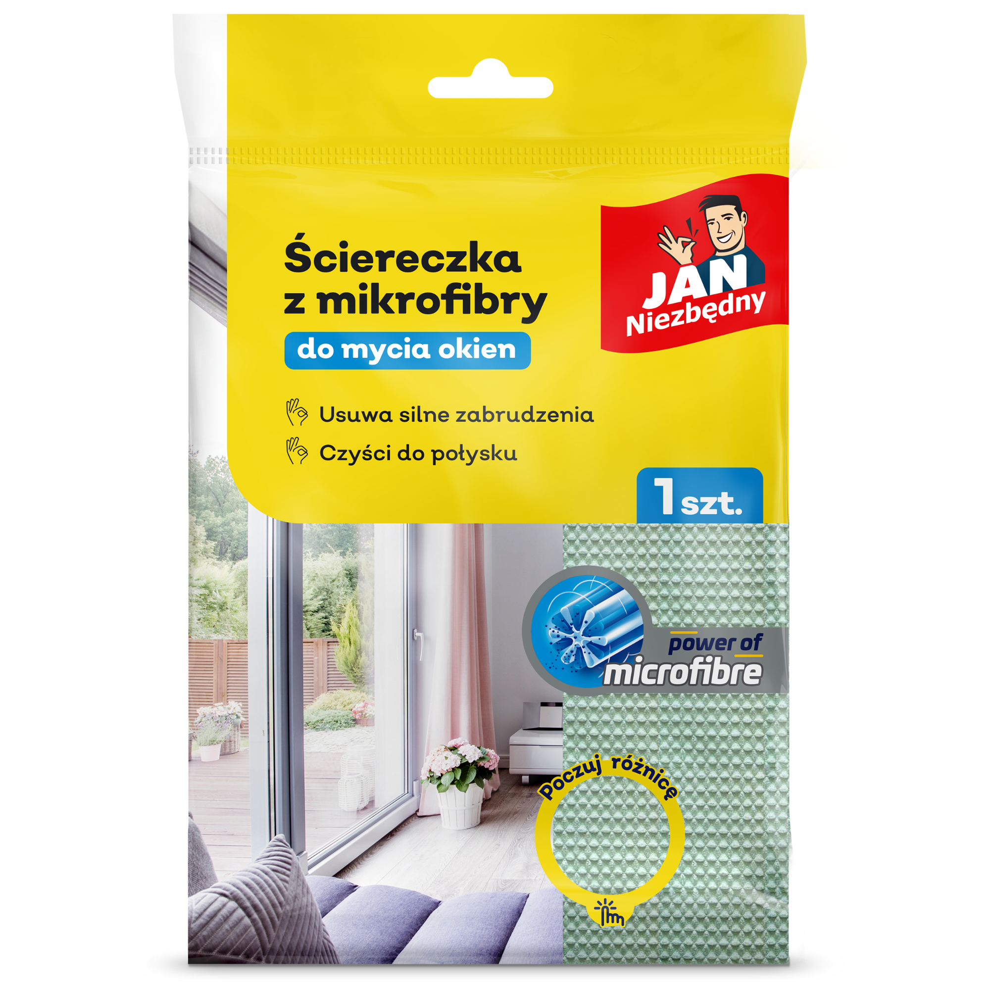 Jan Niezbędny Ściereczka z mikrofibry do mycia okien