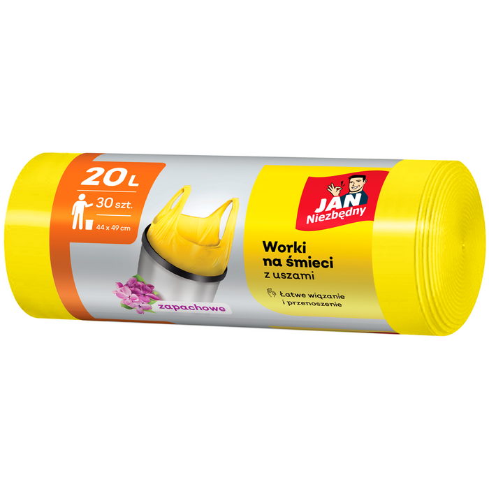 JAN NIEZBĘDNY worki na śmieci z uszami 20 litrów 30 sztuk main product photo