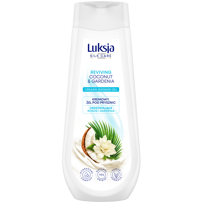 Luksja Silk Care Kremowy żel pod prysznic orzeźwiające kokos i gardenia 500 ml main product photo
