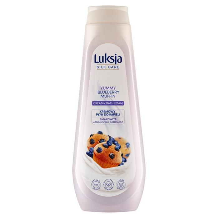 LUKSJA Silk Care płyn do kąpieli smakowita jagodowa babeczka 900 ml main product photo