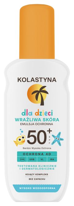  Kolastyna '24 Wrażliwa skóra Emulsja ochronna dla dzieci w sprayu SPF50+ 150ml