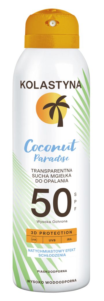  Kolastyna '24 Coconut Paradise Transparentna sucha mgiełka ochronna SPF50 150ml
