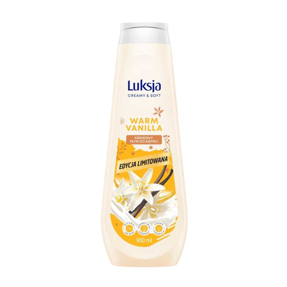 Luksja Kremowy płyn do kąpieli otulająca wanilia 900 ml