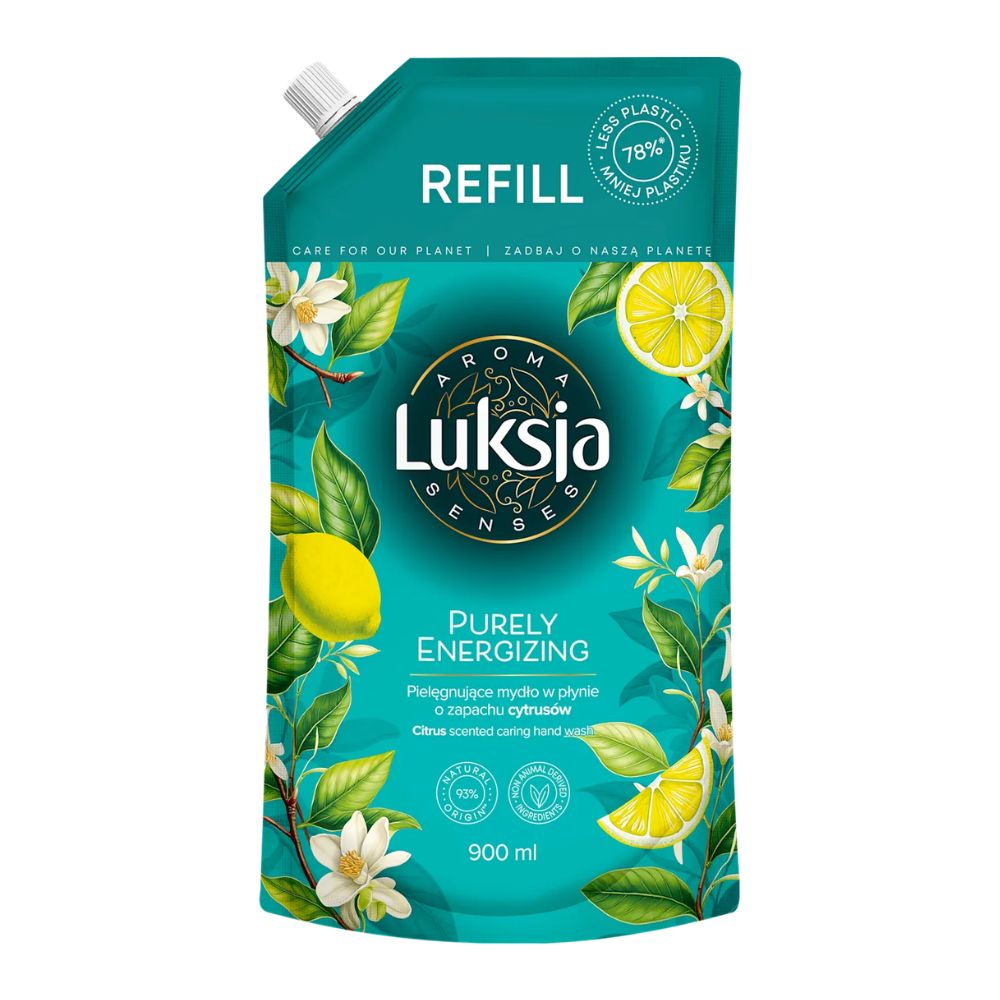 Luksja Mydło w płynie Aroma Senses Purely Energizing refill 900 ml