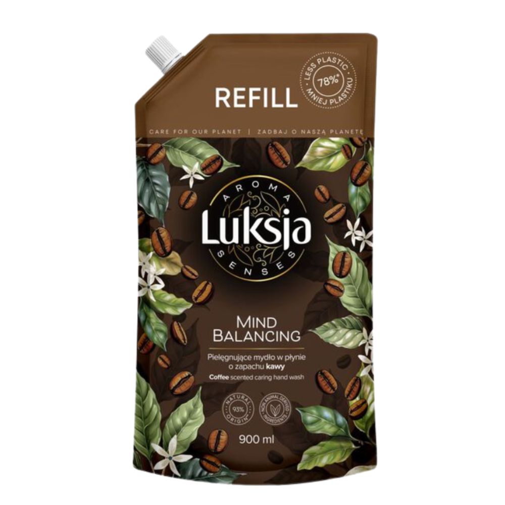 Luksja Mind Balancing mydło w płynie o zapachu kawy refill 900 ml