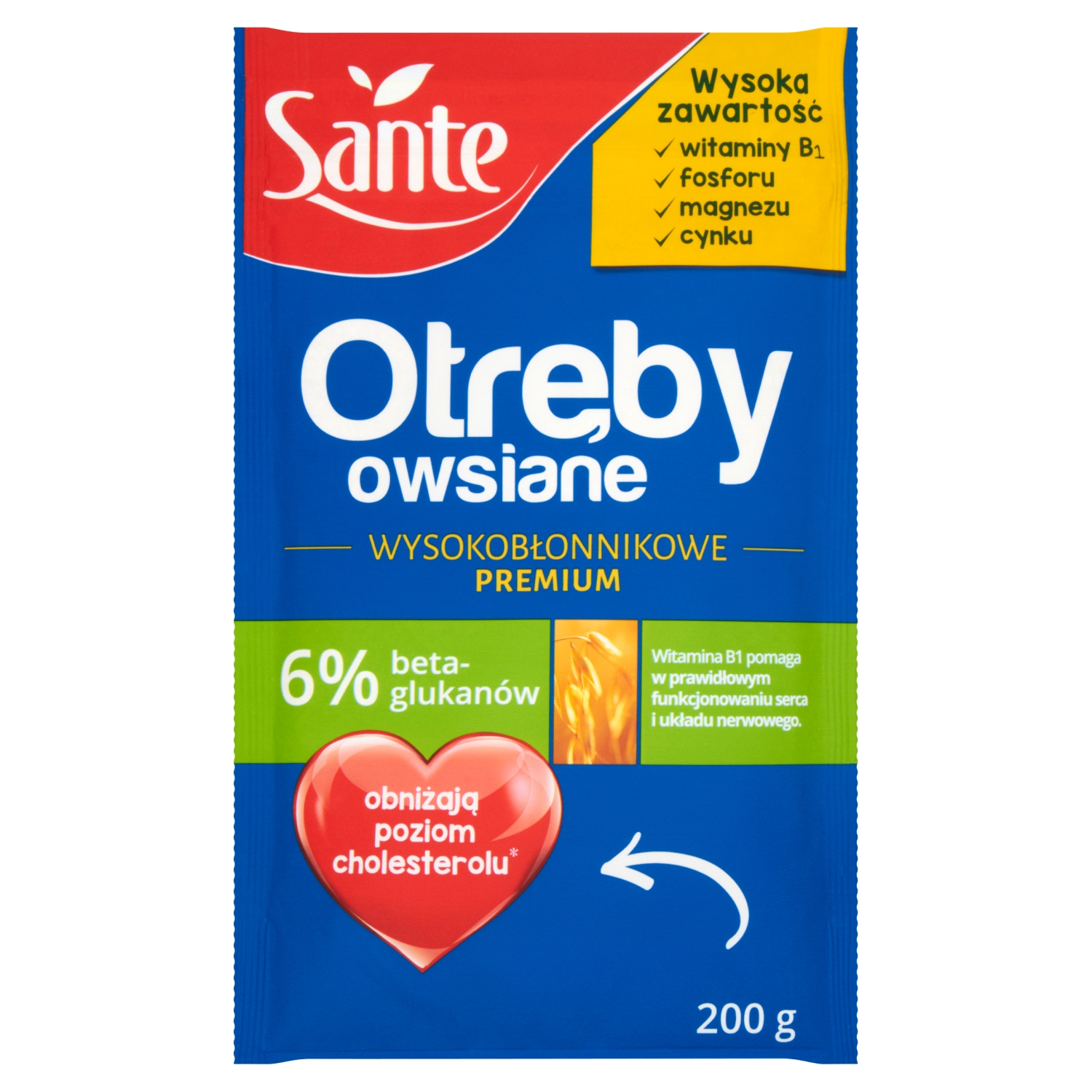 Sante Otręby owsiane wysokobłonnikowe Premium 200 g