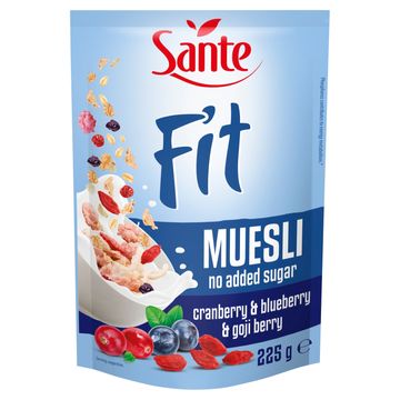 Sante Fit Musli bez dodatku cukru żurawina & borówka jagody goji 225 g