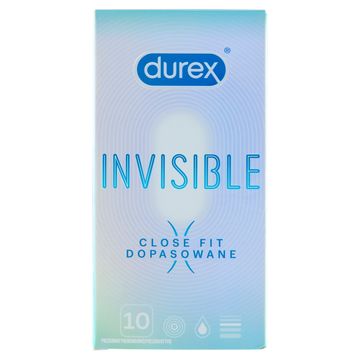 Durex Invisible Dopasowane Prezerwatywy 10 sztuk