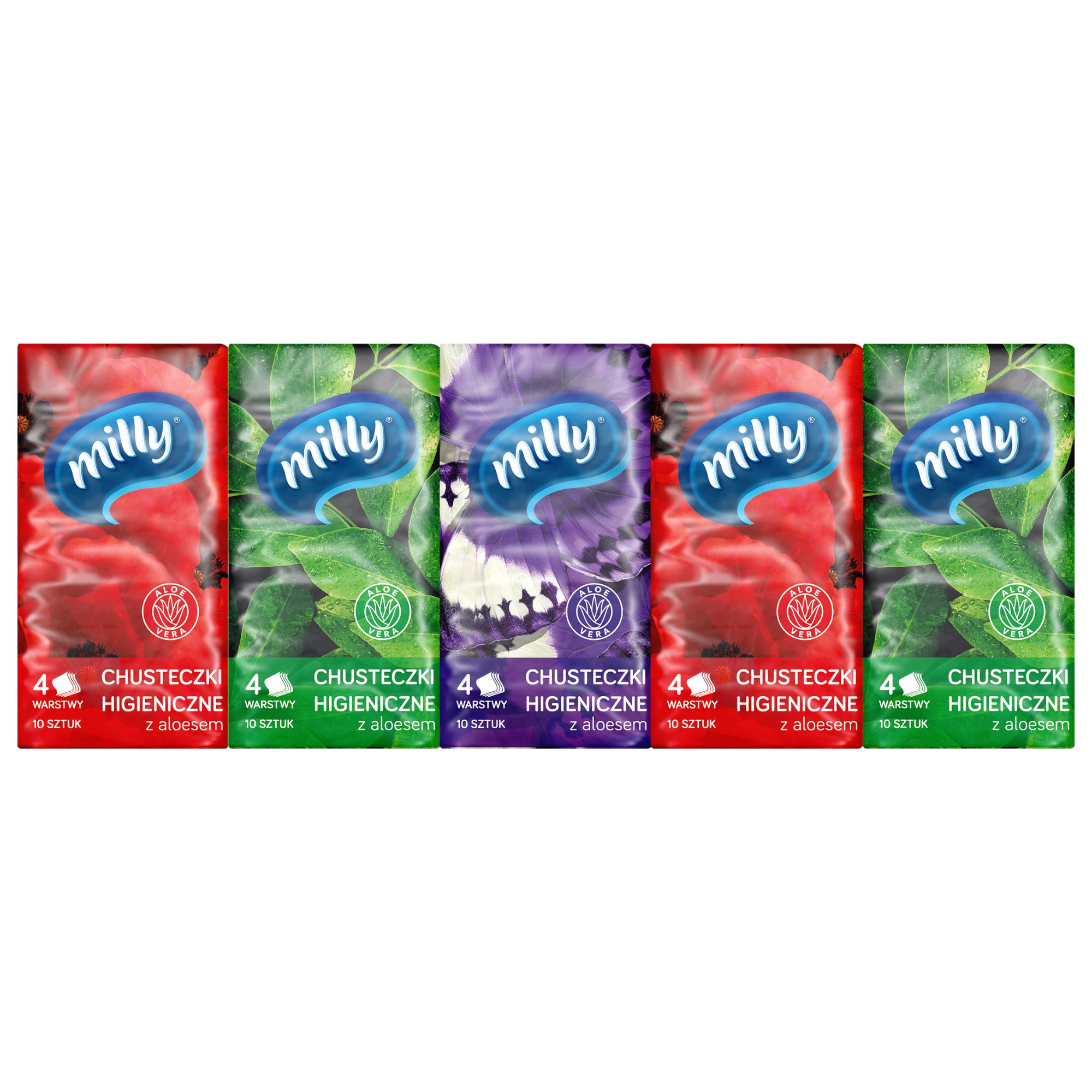 Milly Aloes chusteczki higieniczne 10 x 10 sztuk