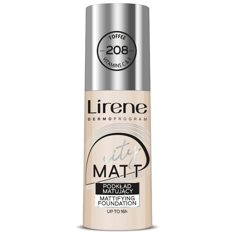 Lirene City Matt Podkład matujący toffee 208 30 ml