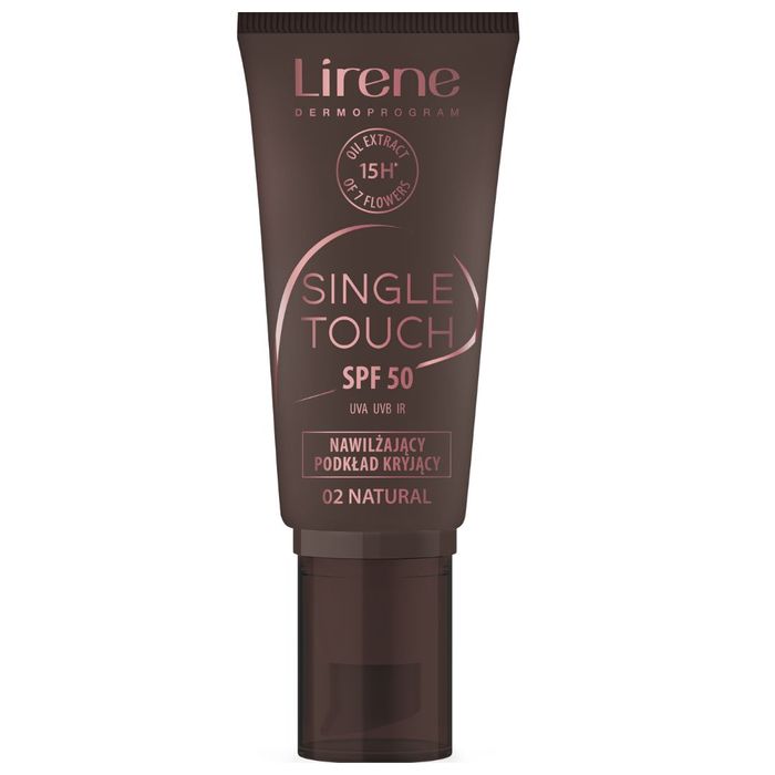 Lirene Single Touch nawilżający podkład kryjący SPF50 02 Natural 30 ml main product photo