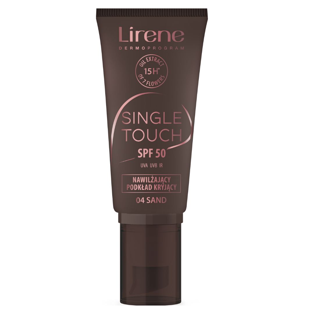 Lirene Single Touch nawilżający podkład kryjący SPF50 04 Sand 30 ml