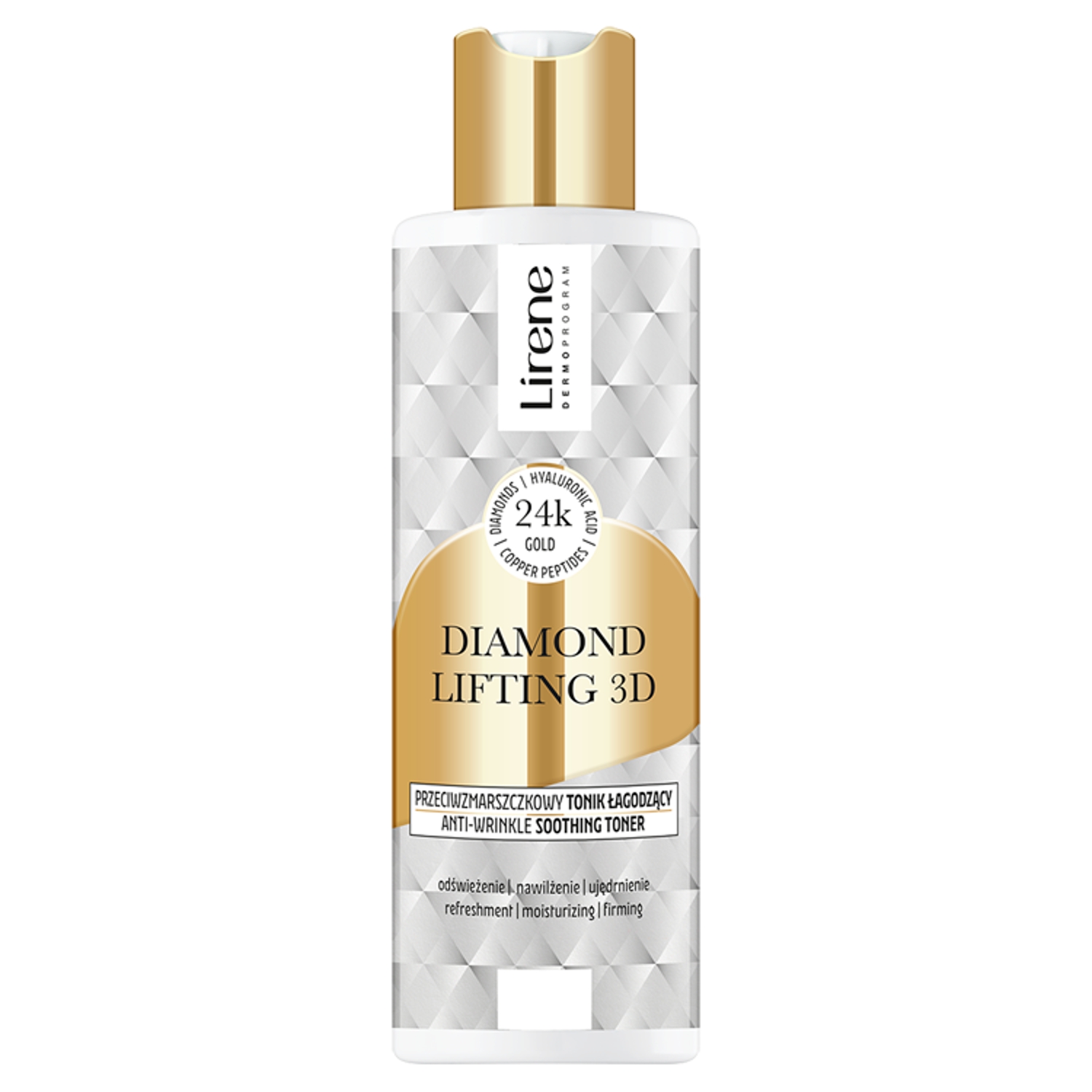 Lirene Diamond Lifting 3D Przeciwzmarszczkowy tonik łagodzący 200 ml