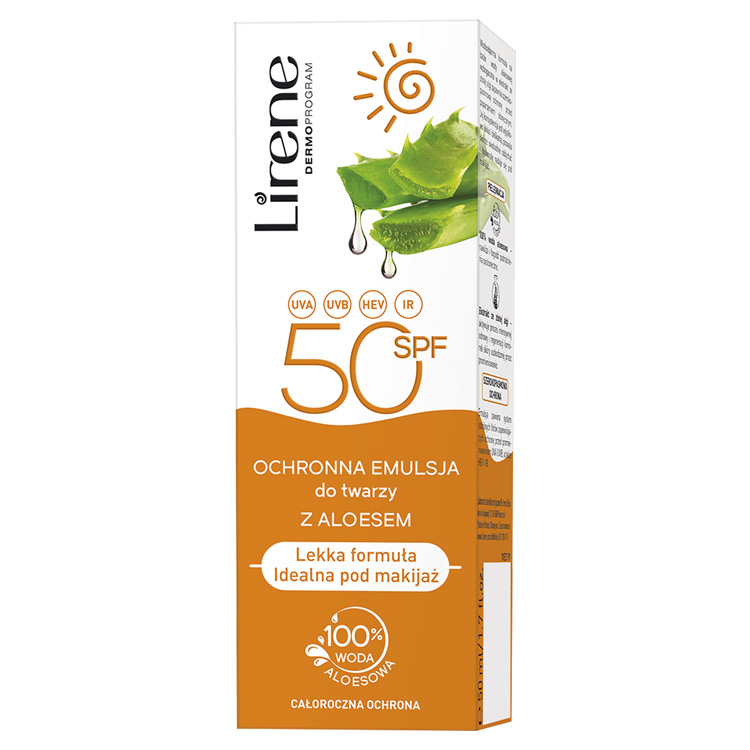 LIRENE SUN EMUL D TWARZY SPF50 ALOE 50ML main product photo