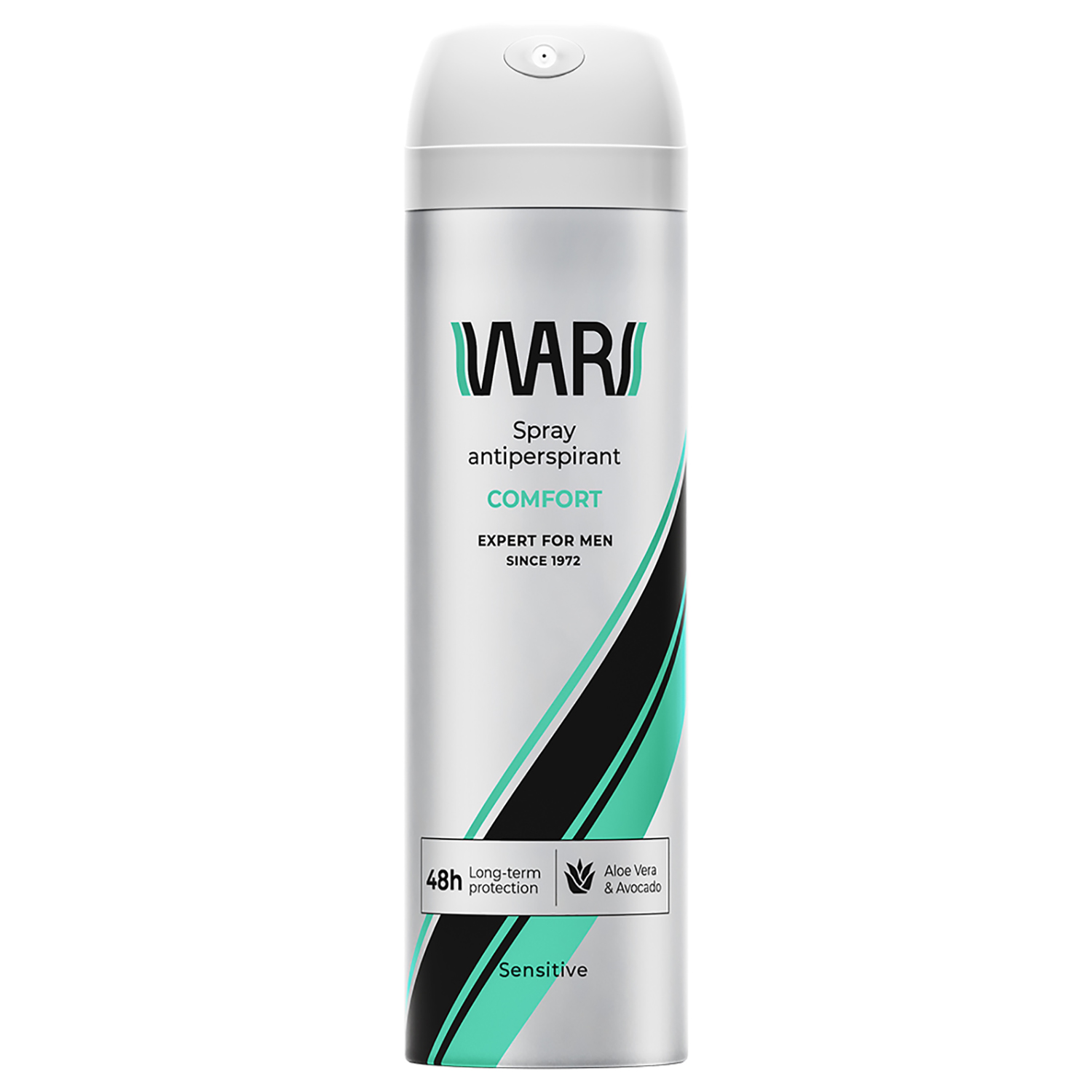 WARS EXPERT FOR MEN Antyperspirant w sprayu 150ml SENSITIVE / Aloes&Awokado