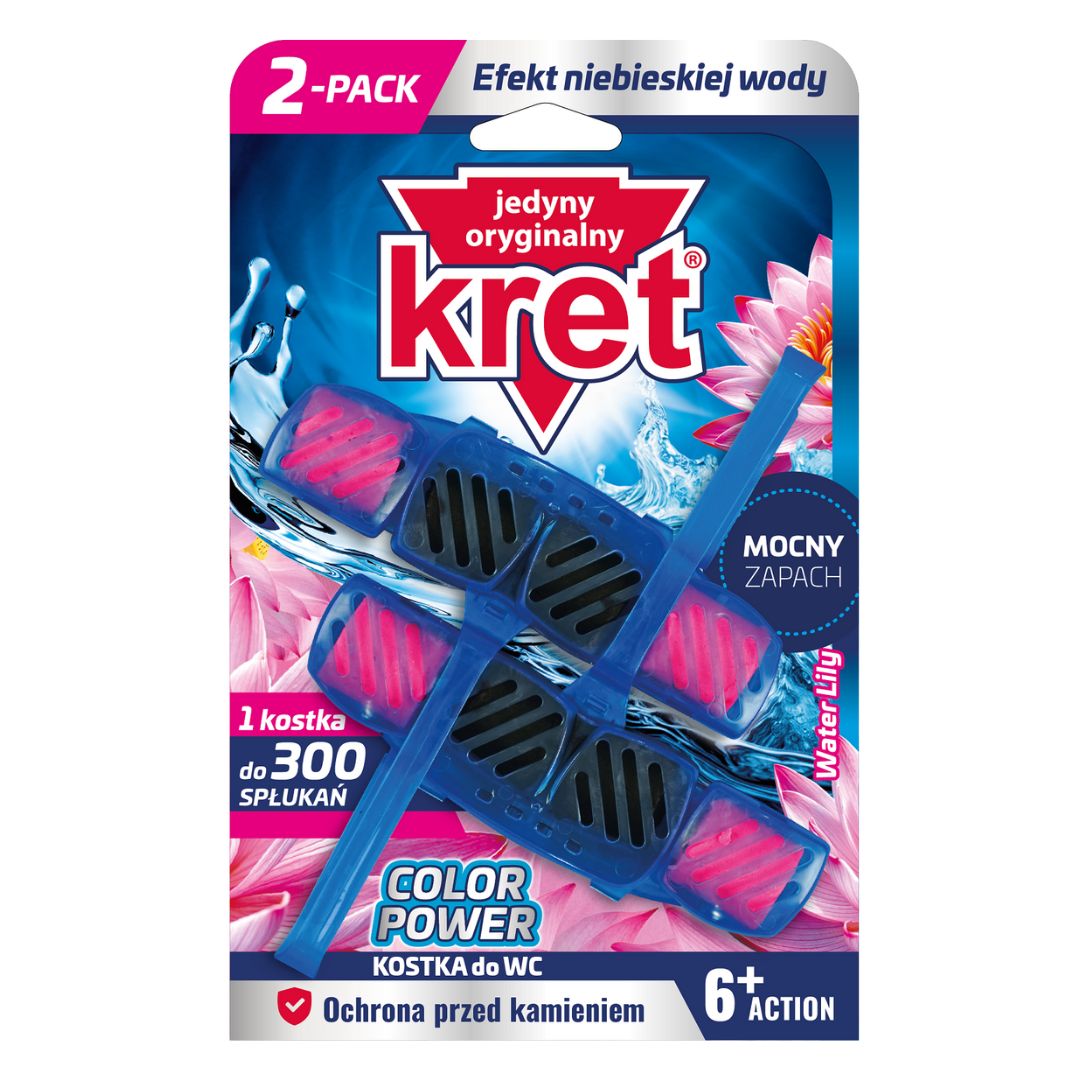 KRET COLOR  KOSTKA WC WATER LILY 2X40G