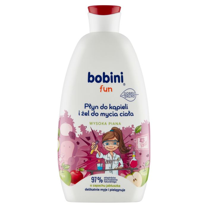 Bobini Fun płyn do kąpieli i żel do mycia ciała o zapachu jabłuszka, 500 ml main product photo