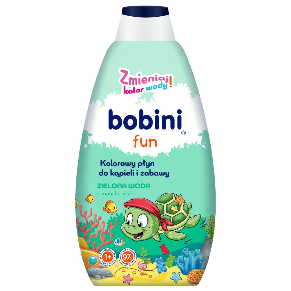 Bobini Fun Zielona Woda kolorowy płyn do kąpieli i zabawy 500 ml