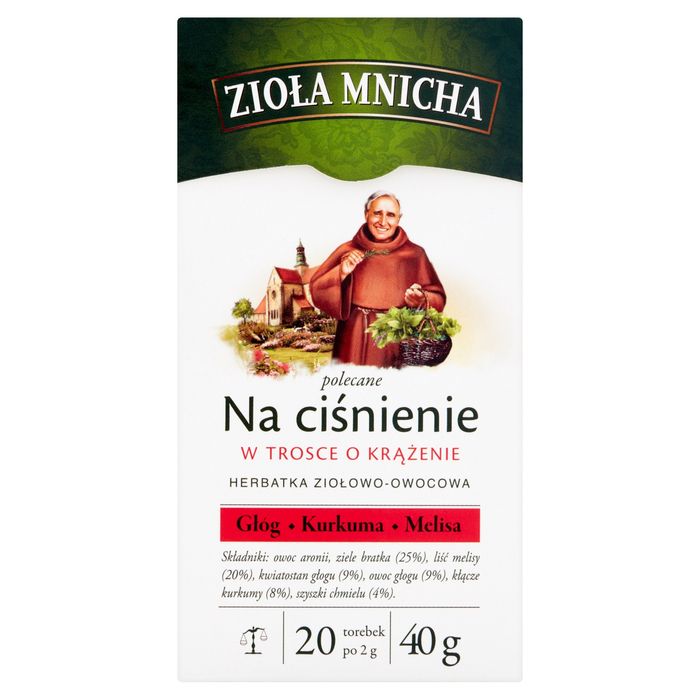 Big-Active Zioła Mnicha Na ciśnienie Herbatka ziołowo-owocowa 40 g (20 x 2 g) main product photo