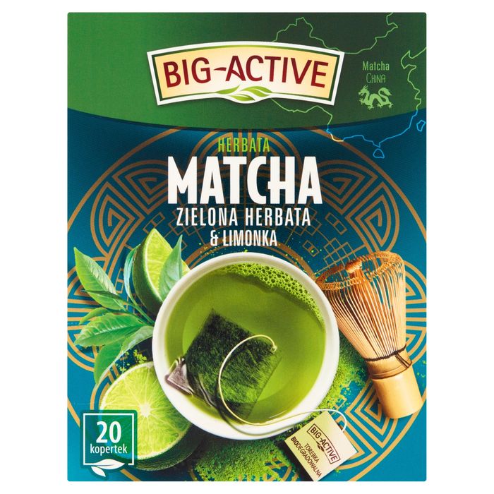Big-Active Herbata matcha zielona & limonka 30 g (20 x 1,5 g) main product photo