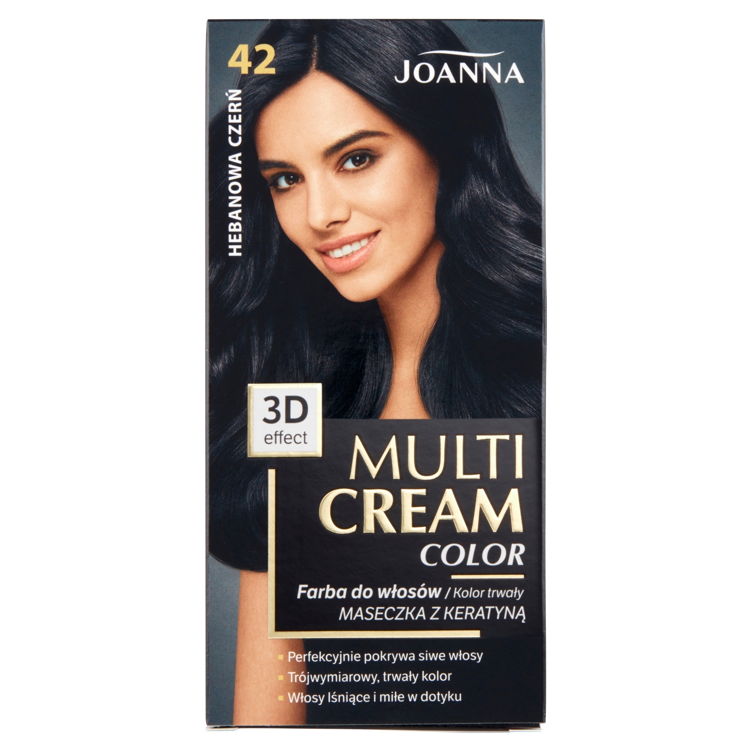 Joanna Multi Cream Color Farba do włosów hebanowa czerń 42