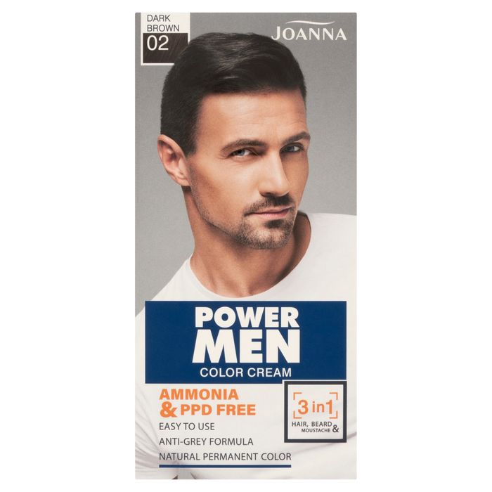 Joanna Power Men Color Cream Farba 02 Dark Brown main product photo